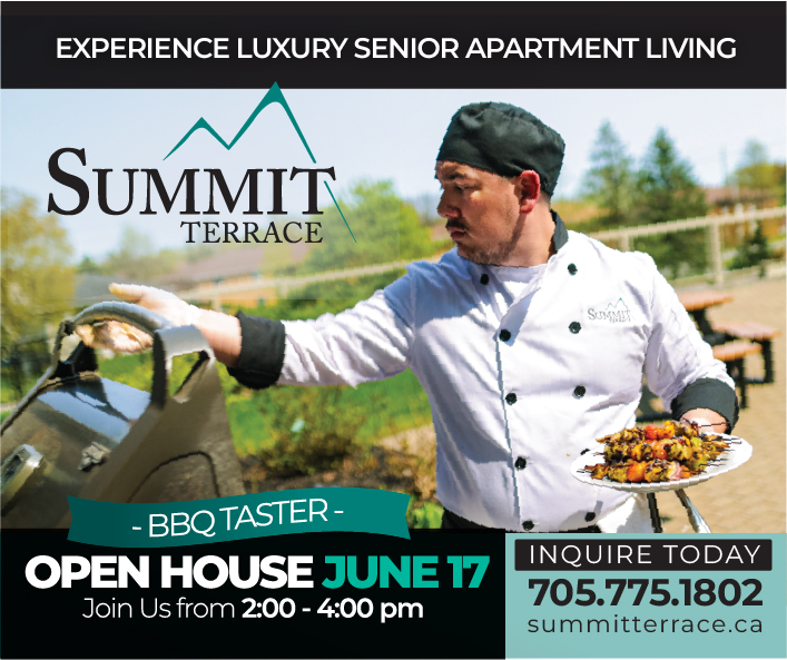 Experience luxury senior apartment living at Summit Terrace, join us for a BBQ taster, Open House June 17 from 2:00 - 4:00 pm